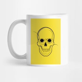 Skull Drawing On Yellow Mug